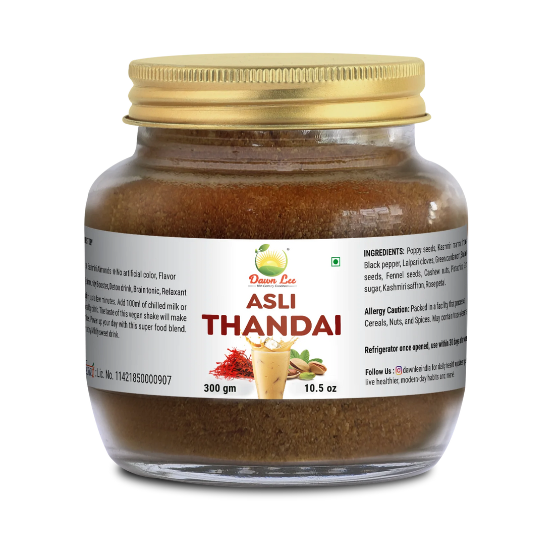 Thandai | Asli Thandai - Vegan, No Added Preservatives &amp; No Artificial Colour Or Flavour - Dawn Lee - 125gm