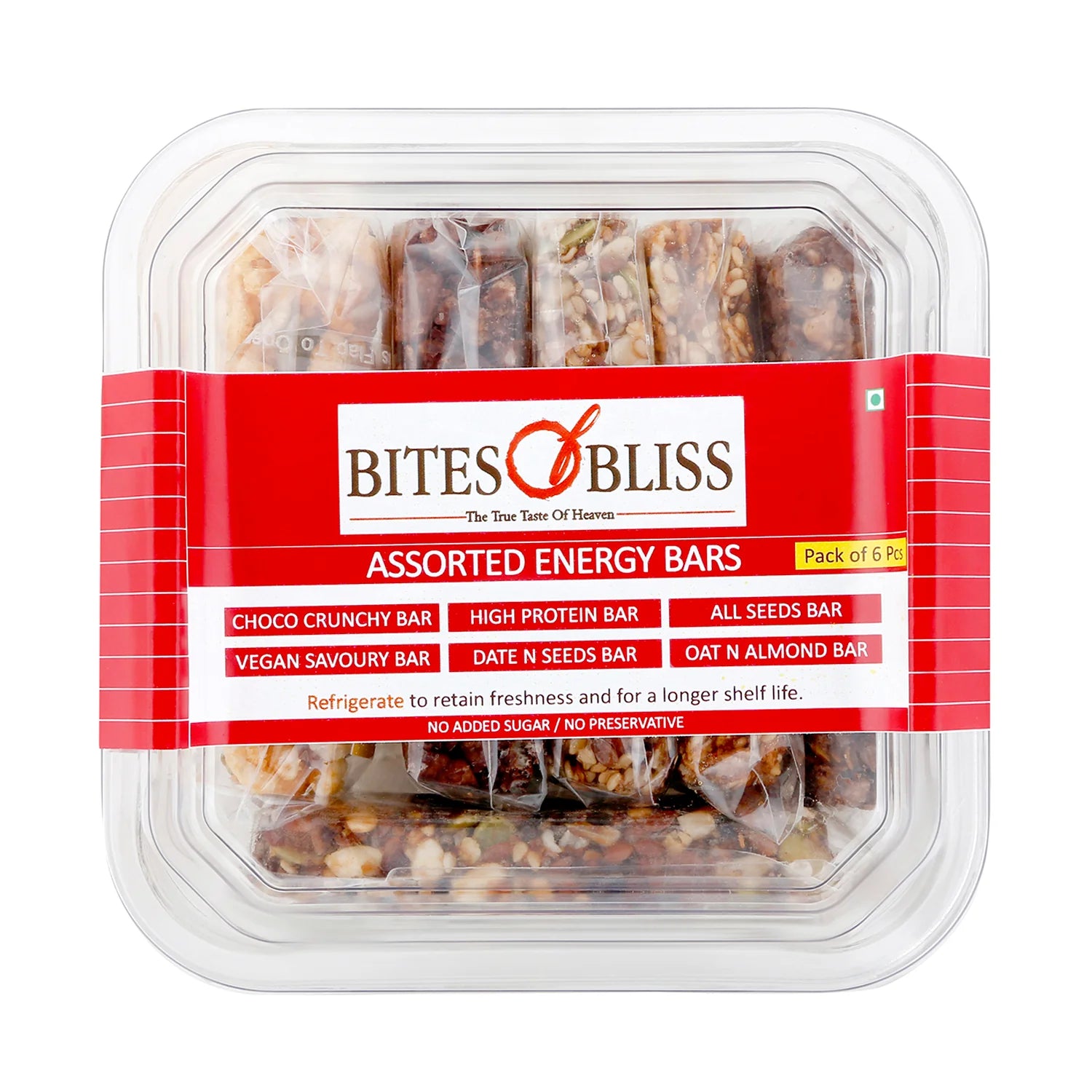 Assorted Energy Bar | Natural - Vegan, Gluten Free, No Added Sugar &amp; Preservatives – Bites Of Bliss – (6pcs) - 149gm