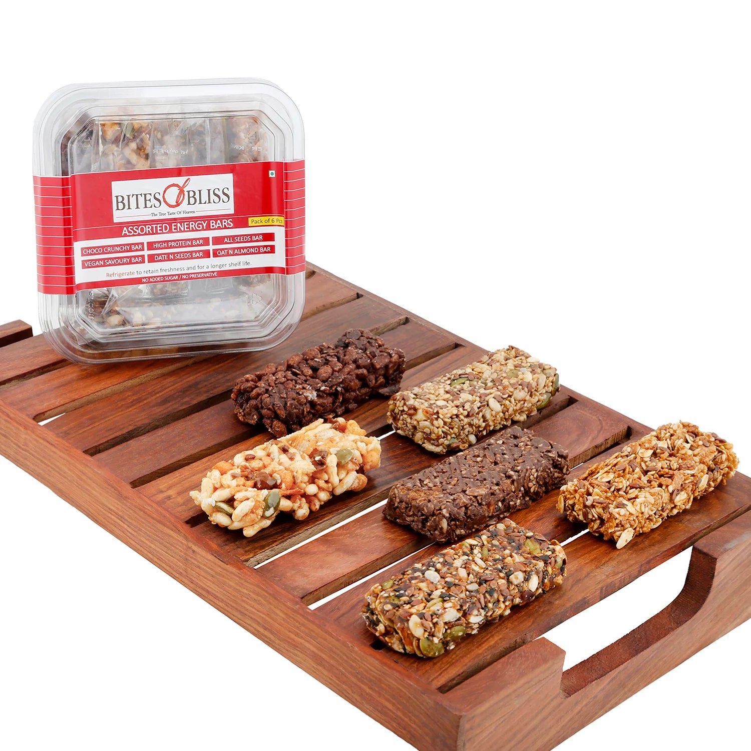 Assorted Energy Bar | Natural - Vegan, Gluten Free, No Added Sugar &amp; Preservatives – Bites Of Bliss – (6pcs) - 149gm