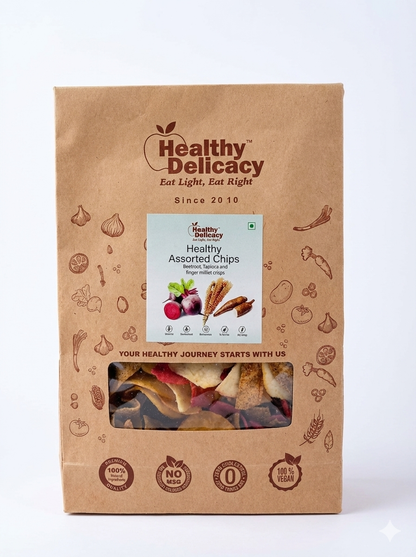 Assorted Chips-Healthy Assorted Chips- Gluten Free -Zero Cholesterol and Trans Fat - No Preservative-High Energy-Healthy Delicacy-210gm