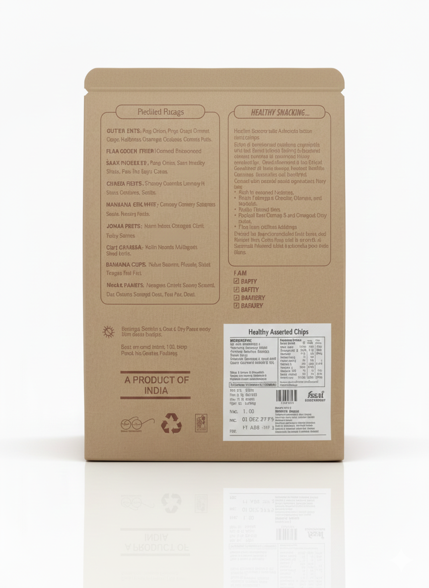 Assorted Chips-Healthy Assorted Chips- Gluten Free -Zero Cholesterol and Trans Fat - No Preservative-High Energy-Healthy Delicacy-210gm