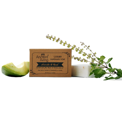 Soap | Avocado &amp; Basil Luxury Handmade Soap - Ancient Living - 100gm