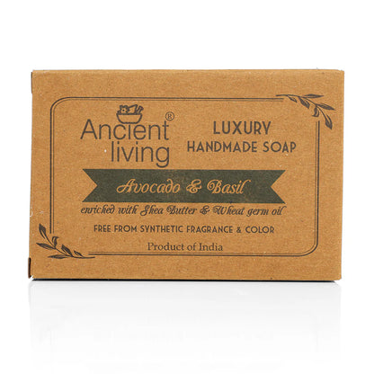 Soap | Avocado &amp; Basil Luxury Handmade Soap - Ancient Living - 100gm
