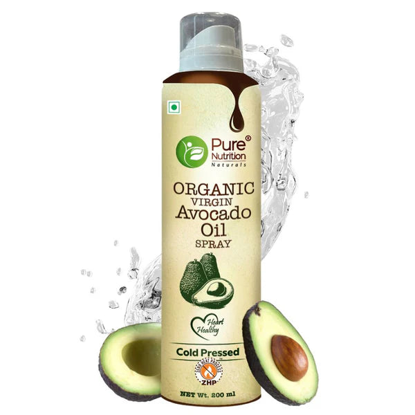 Avocado Oil Spray | Virgin Avocado Oil Spray - Ideal For Salad Dressing, Sauteing, Baking & Frying - Good For Skin - Organic - Cold Pressed - Pure Nutrition - 200ml