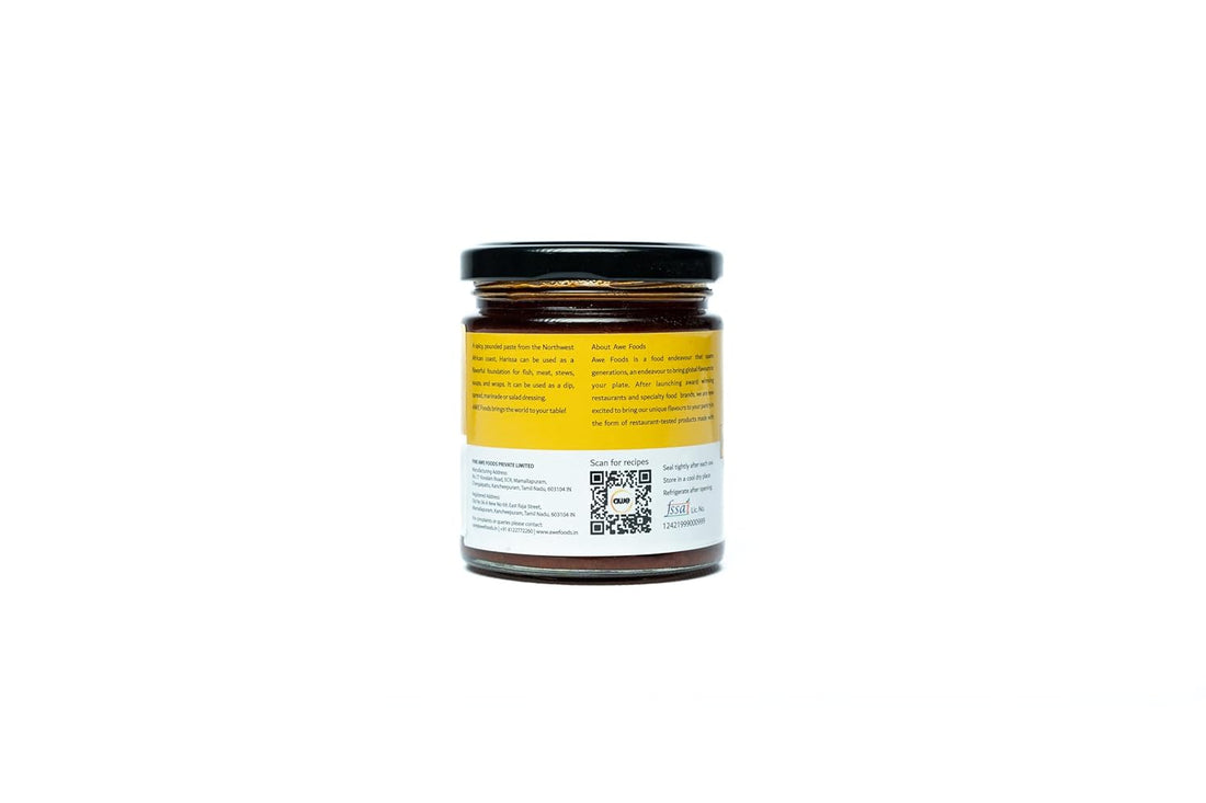 Harissa Sauce | (Made With Spicy Guntur Chillies) - Vegan, No Added Preservatives &amp;amp; No Msg - Awe - 175gm