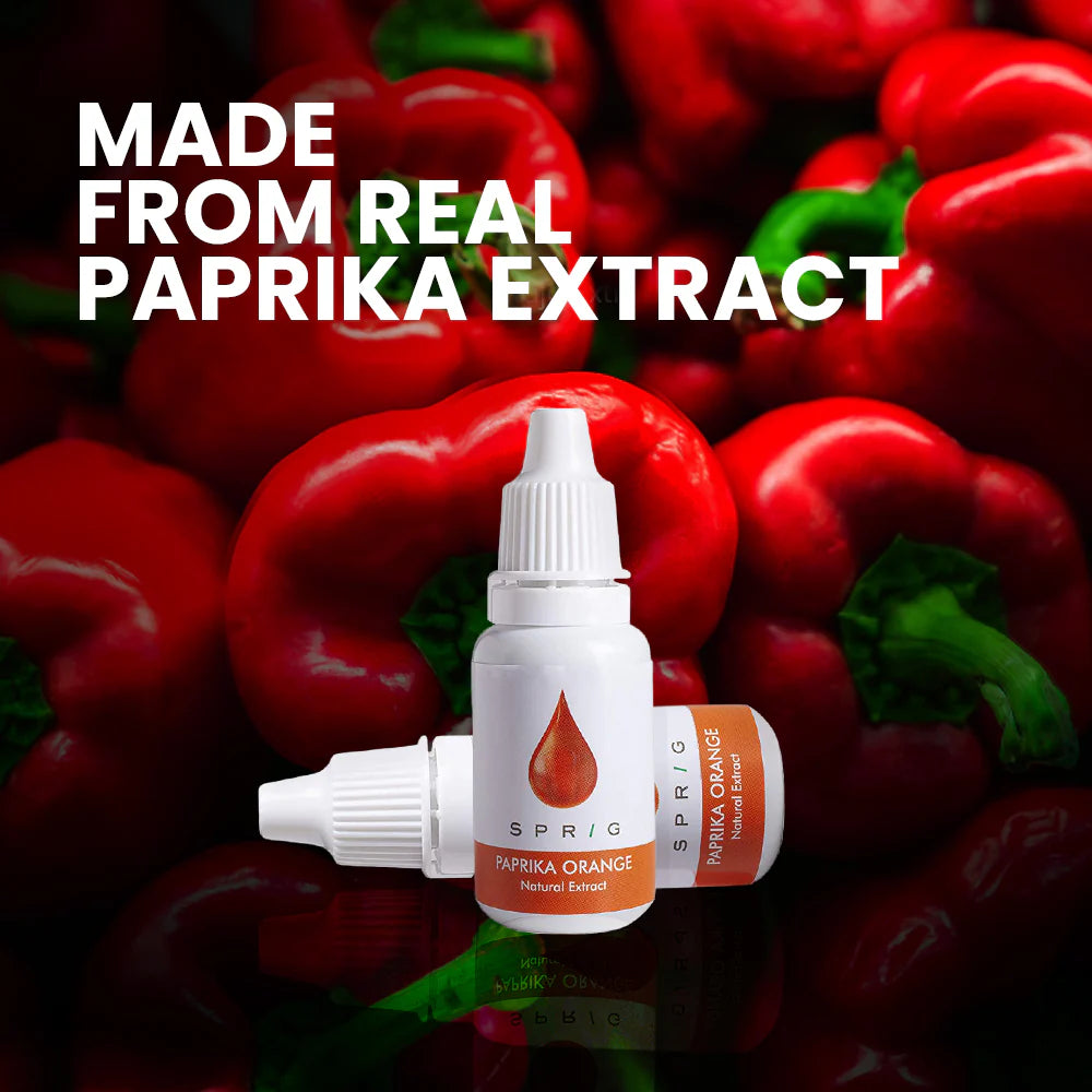 Natural Extracts for Colouring Food and Beverage - Paprika Orange  - Sprig - 15ml