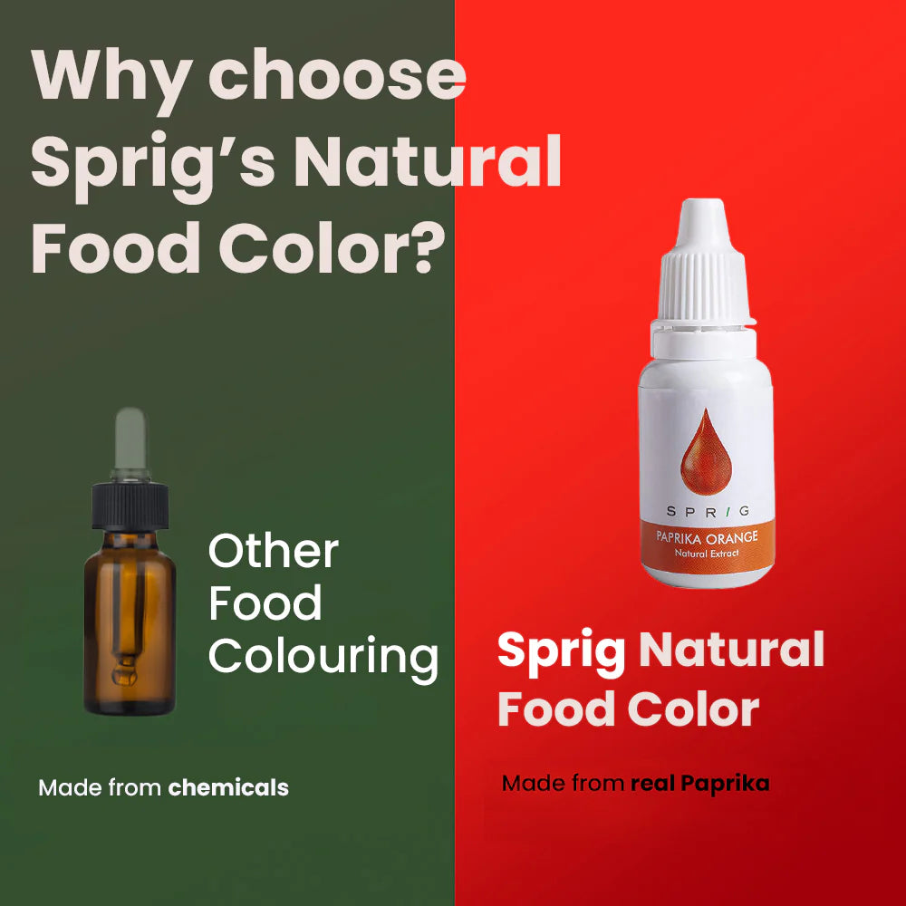 Natural Extracts for Colouring Food and Beverage - Paprika Orange  - Sprig - 15ml