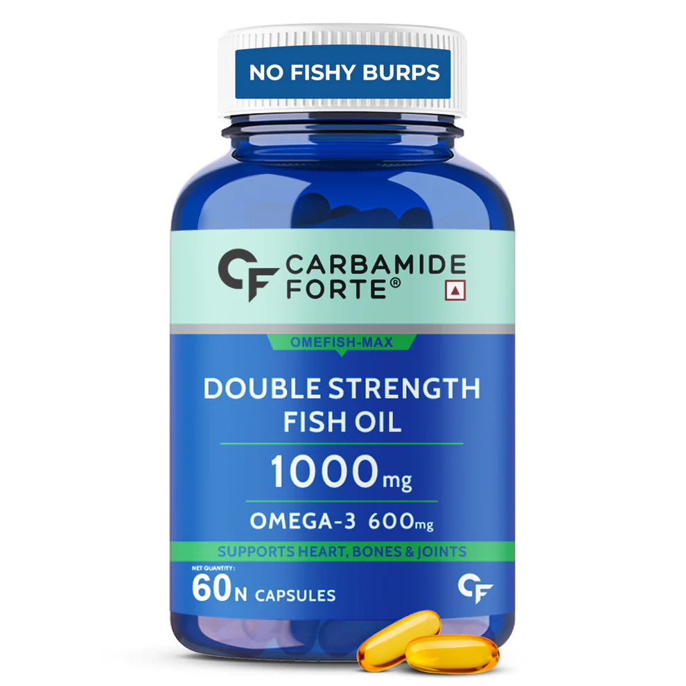 Double Strength Fish Oil 1000mg Omega-3 Carbamide Forte- 120 Softgel capsules