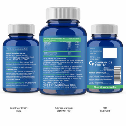 Double Strength Fish Oil 1000mg Omega-3 Carbamide Forte- 120 Softgel capsules