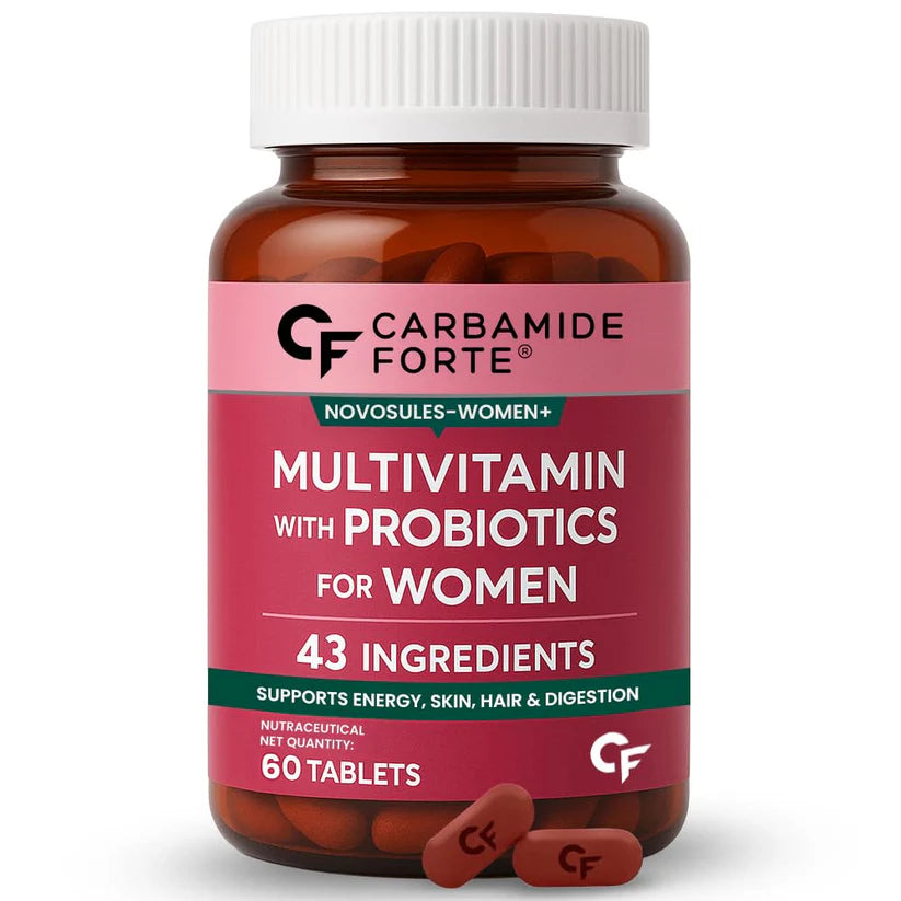 Multivitamin With Probiotics For Women Supports Energy, Skin, Hair, &amp; Digestion Carbamide Forte-60 Tablets