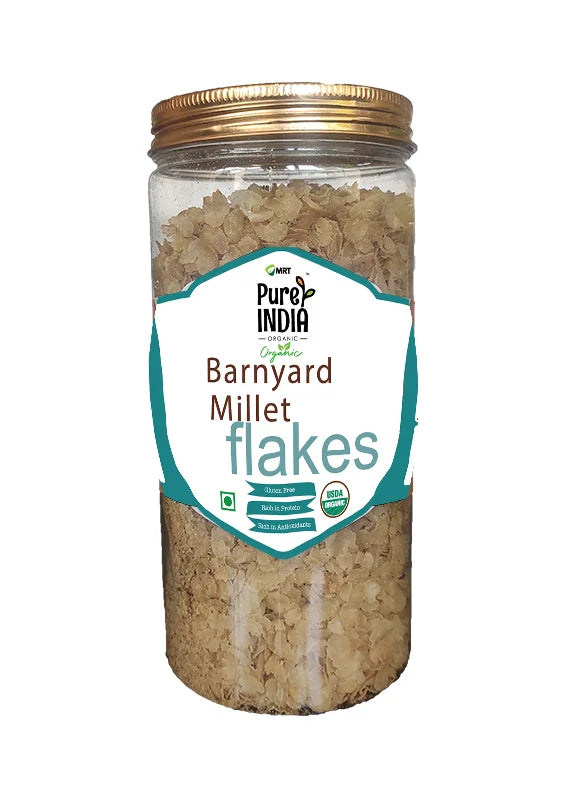 Flakes| Barnyard Millet Flakes -Gluten Free-Rich In Protein ,Antioxidants- No Preservatives, High In Dietery Fibre &amp;amp; Zero Cholesterol -MRT Organics - 250gm