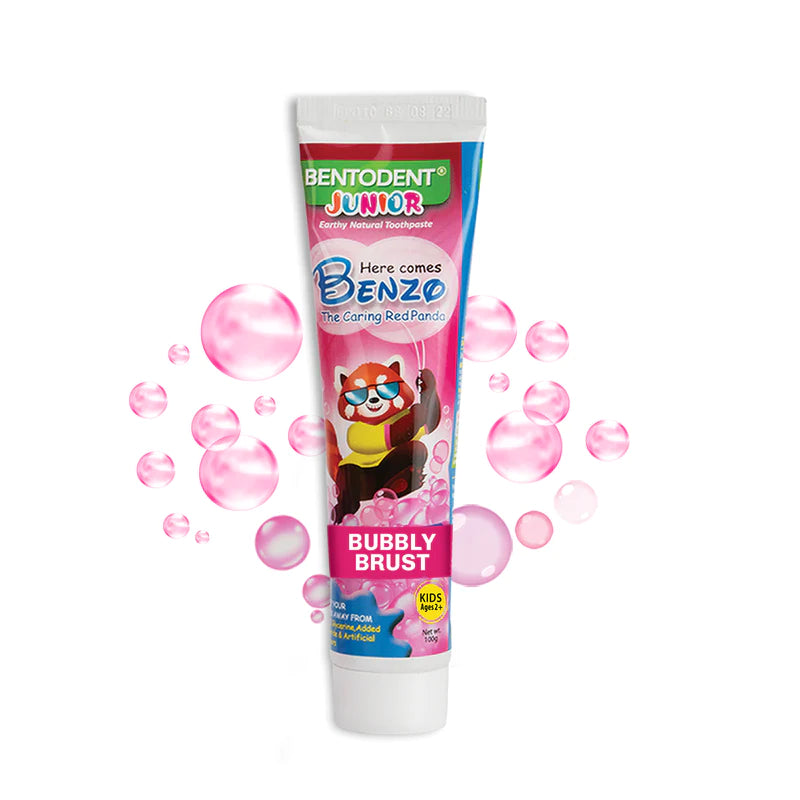 Toothpaste | Bubbly Burst - For Kids - Vegan, Fluoride Free, Glycerin Free &amp;amp; Sls Free - Bentodent - 100gm