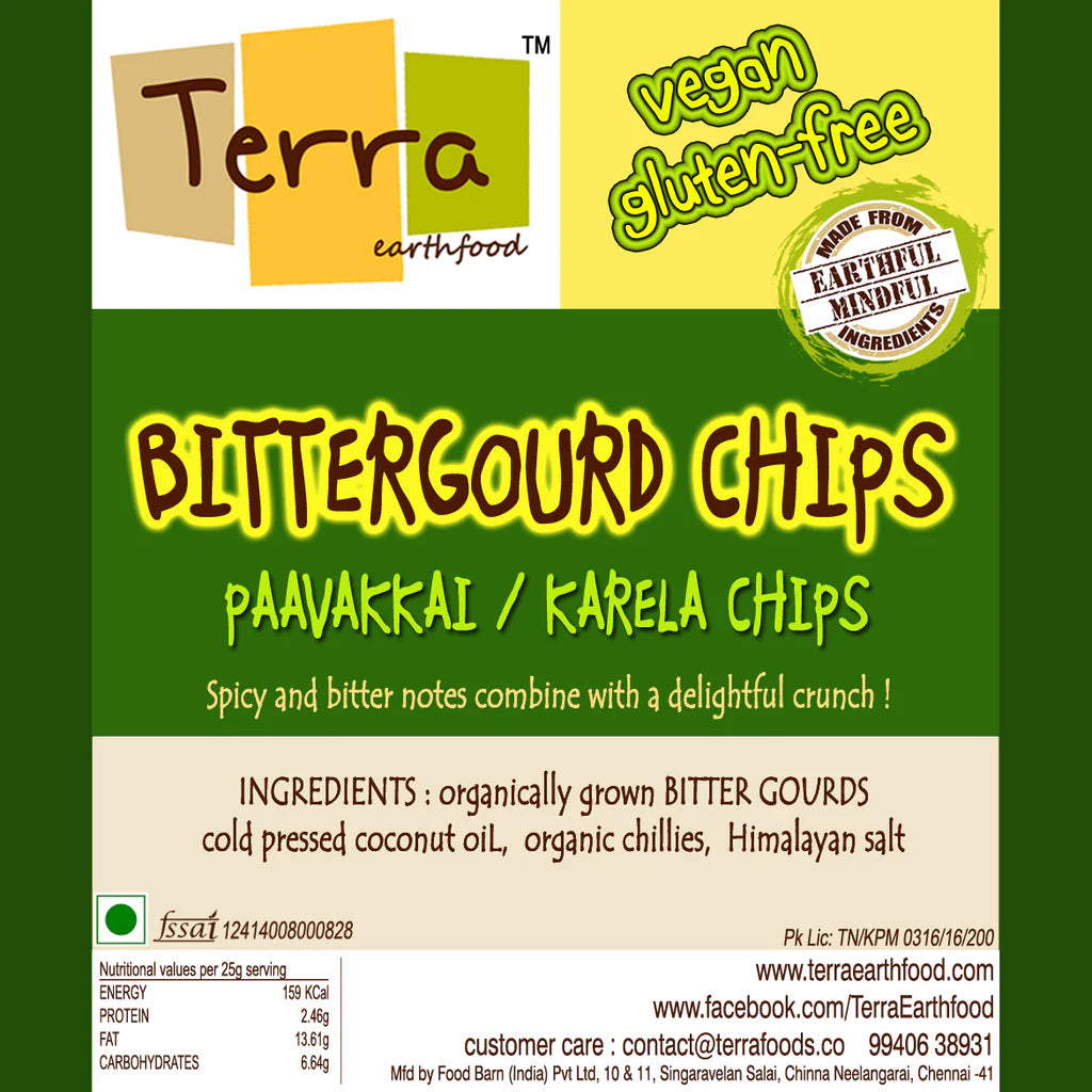 Chips | Bitter Gourd Chips - Vegan &amp; Gluten Free - Terra - 60gm