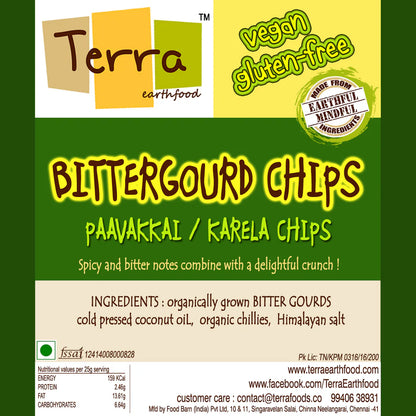 Chips | Bitter Gourd Chips - Vegan &amp; Gluten Free - Terra - 60gm
