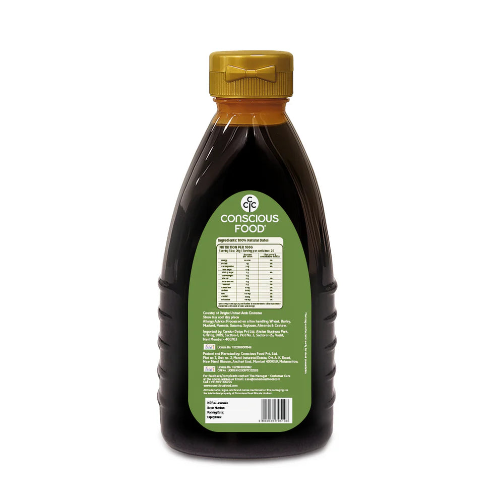Date Syrup | Natural -  Made with Premium Dates - No Added Sugar - Conscious Food - 400gm