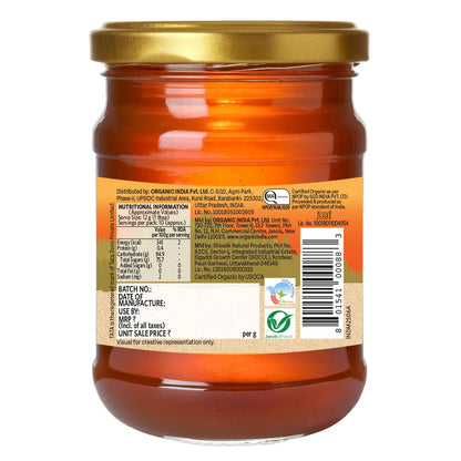 Honey | Saffron Honey -Goodness of Antioxidants -No preservatives- Organic India - 125gm