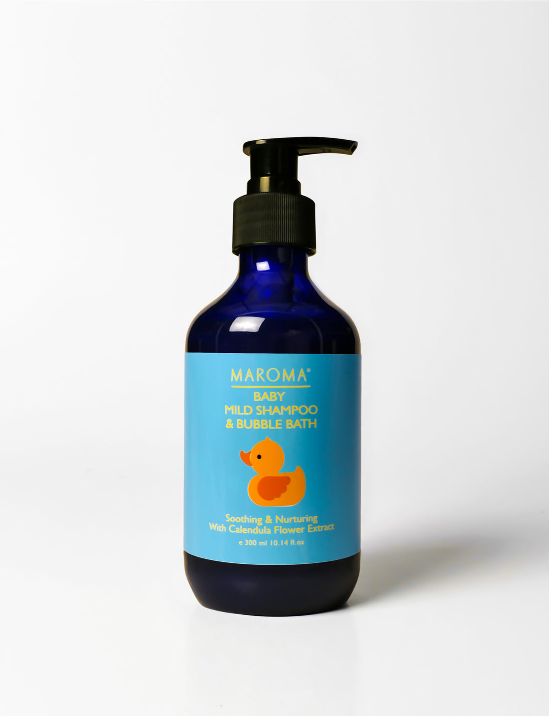 Shampoo | Baby Shampoo (With Celendula Flower Extract) - Mild Shampoo & Bubble Bath - Soothing & Nuturing - 100% Natural - Vegan, Cruelty Free, Palm Oil Free, No Parabens & No Synthetic Fragrances - Maroma - 100ml