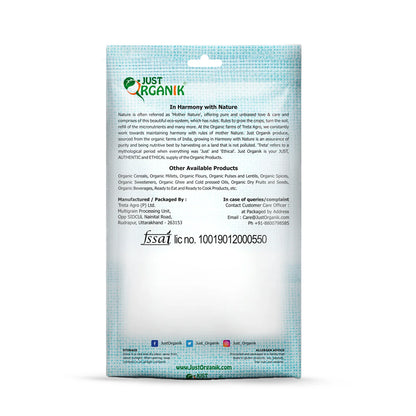 Chana Whole | (Kala Chana) - USDA Organic - Just Organik - 500gm
