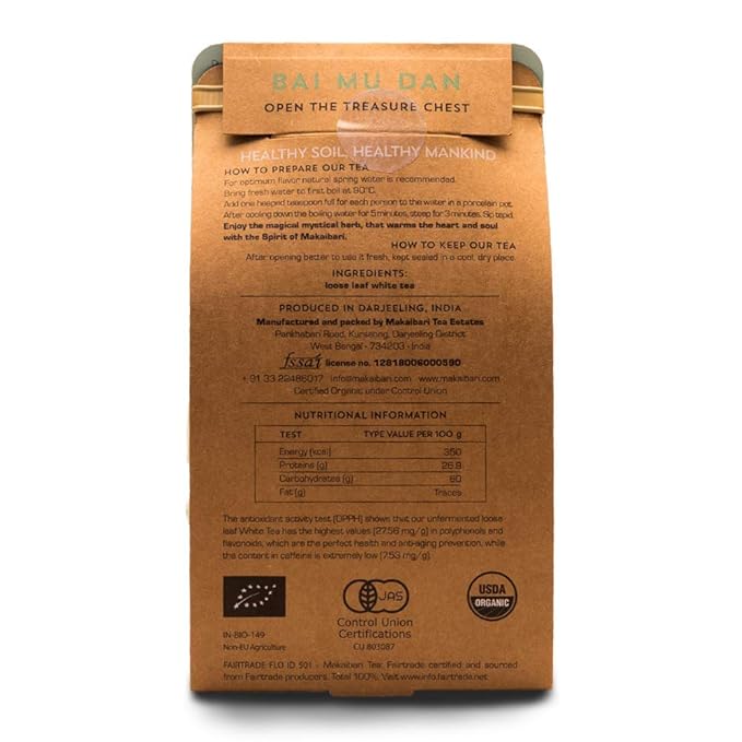 Tea | Bai Mu Dan (Darjeeling Peony White Tea) - Makaibari - 25gm