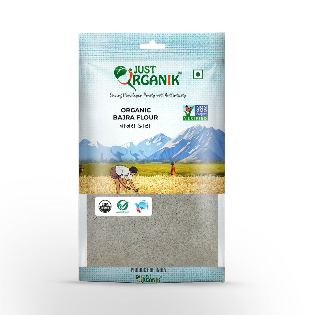 Bajra Flour | USDA Organic – Just Organik – 400gm