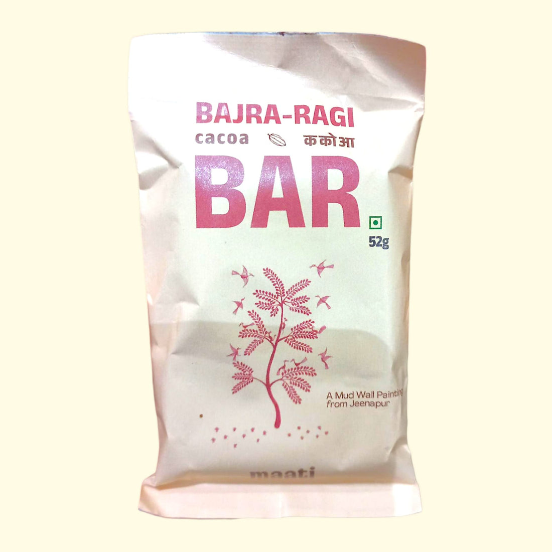 Bar | Bajra Ragi Cocoa Bar - No Added Preservatives & No Refined Sugar - matti - 52gm