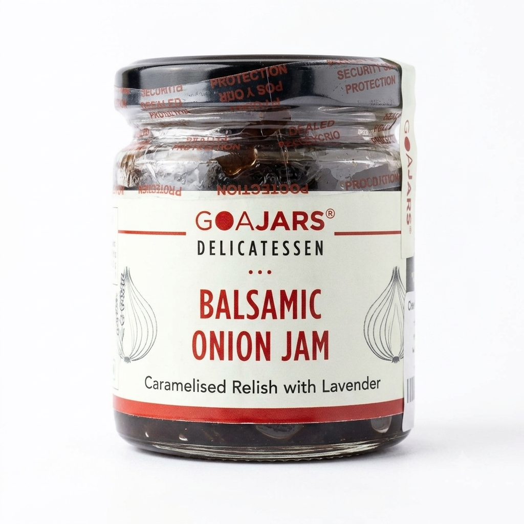 Relish Jam | Balsamic Onion Jam (Caramelised Relish With Lavender )- 100% Natural - Vegan &amp; Gluten Free-No Preservative - GOAJARS - 100gm
