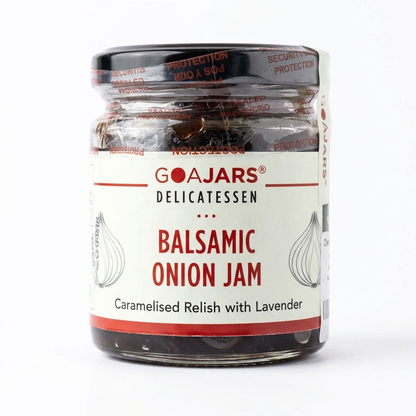 Relish Jam | Balsamic Onion Jam (Caramelised Relish With Lavender )- 100% Natural - Vegan &amp; Gluten Free-No Preservative - GOAJARS - 100gm