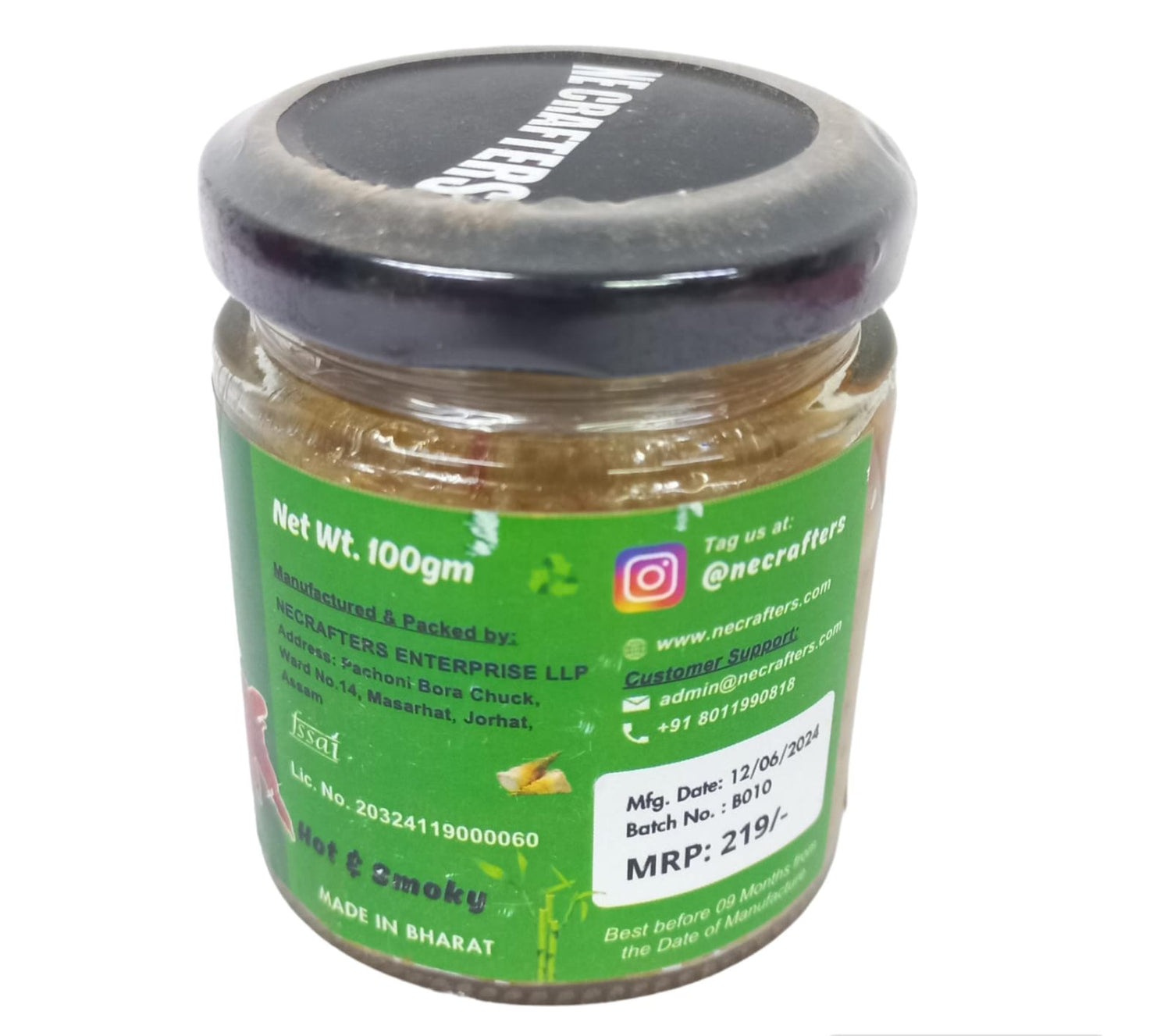 Pickle | Bamboo Shoot With Bhut Jolokia - No Added Preservatives Or Flavour - Ne Crafters – 100gm