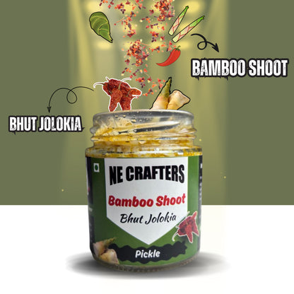 Pickle | Bamboo Shoot With Bhut Jolokia - No Added Preservatives Or Flavour - Ne Crafters – 100gm
