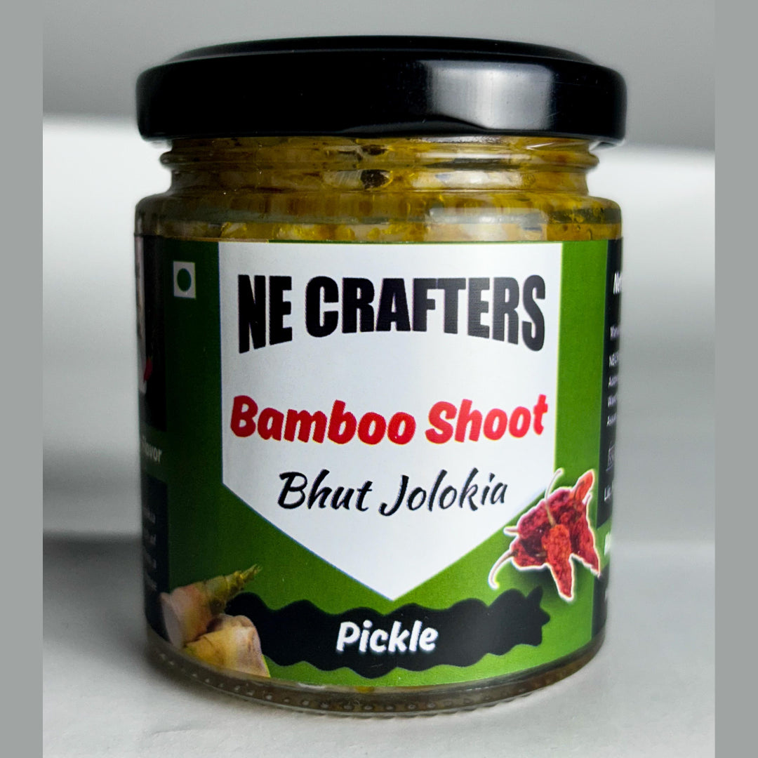 Pickle | Bamboo Shoot With Bhut Jolokia - No Added Preservatives Or Flavour - Ne Crafters – 100gm