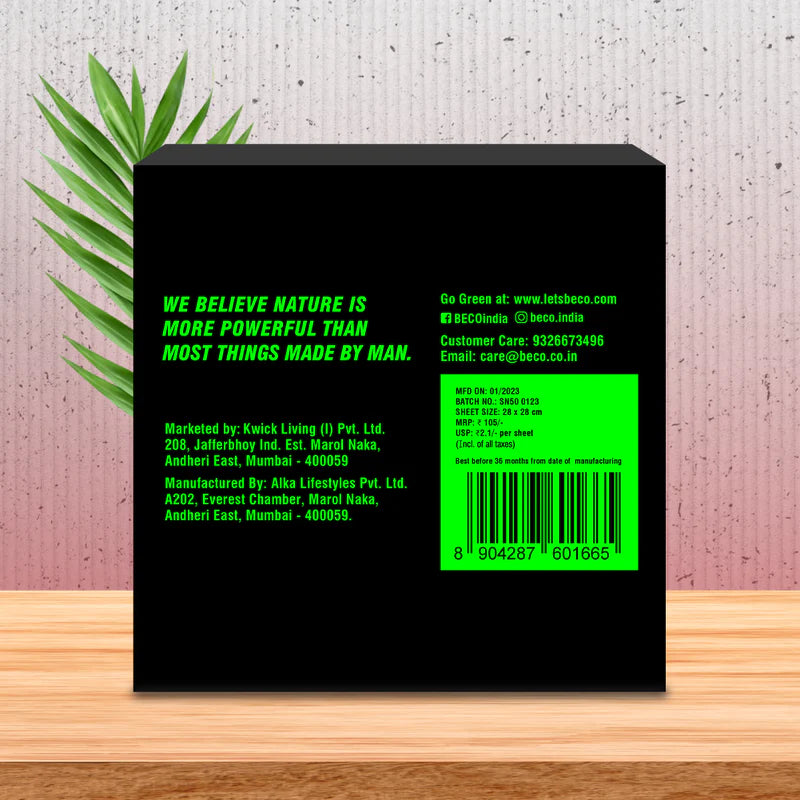 Bamboo Napkins | Sustainable Bamboo Serving Napkins - Beco - 50 Pieces