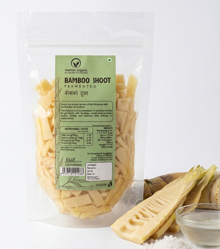 Bamboo Shoot Fermented - Indian Bamboo Shoot Brine- Natural Probiotics - Vartoh Organic -200gm