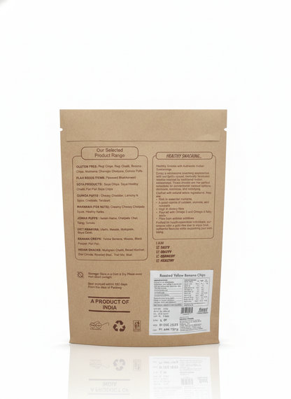 Yellow Banana Chips- Gluten Free-Zero Cholesterol - No Trans Fat - No Preservative-Healthy Delicacy-210gm