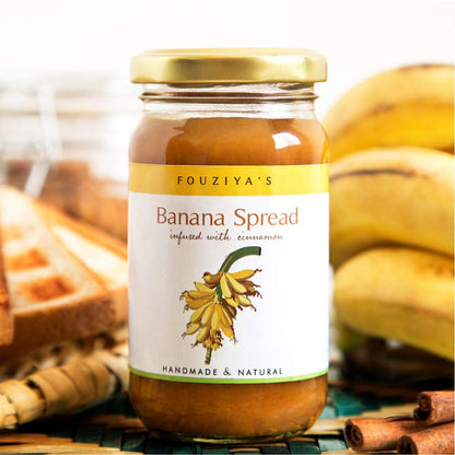 Banana Spread | 100% From Natural Ingredients - All Natural - No Added Chemical Or No Added Preservatives - Fouziya Cooking  - 225gm