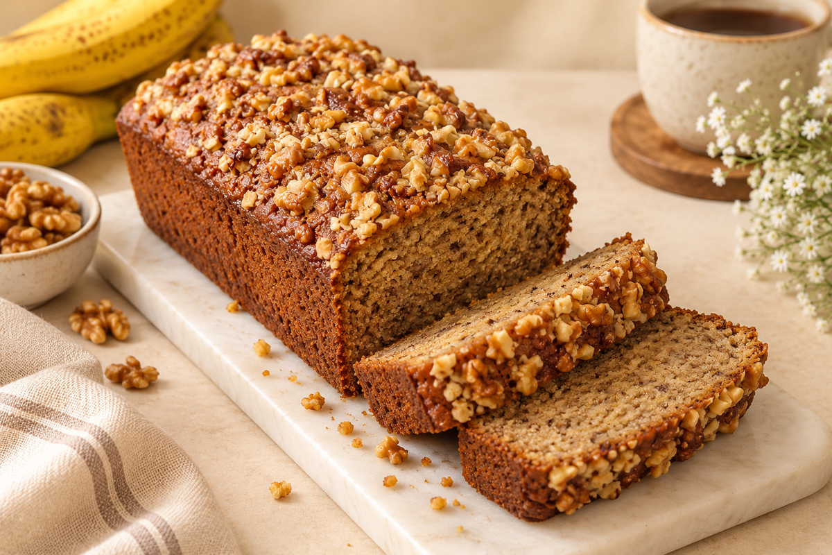 Cake | Banana &amp; Walnut Cake – Vegan &amp; Gluten Free &amp; Refined Sugar Free – Nature’s Soul