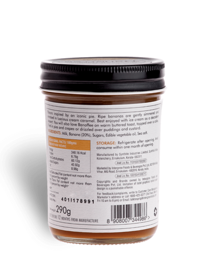 Banoffee | (Banana &amp;amp; Caramel) - Dessert Topping &amp;amp; Spread – Sprig – 290gm