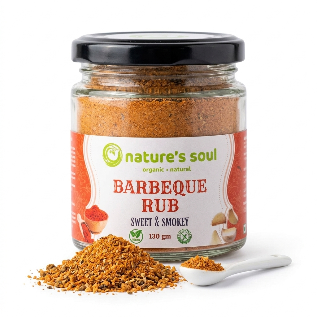 Spices | Barbeque Rub (Sweet &amp; Sweet) -Vegan, Gluten Free, Seasoning- Organic Ingredients, No Refined Used, No Emulsifiers &amp; Stabilisers &amp; No Artificial Ingredients - Nature&