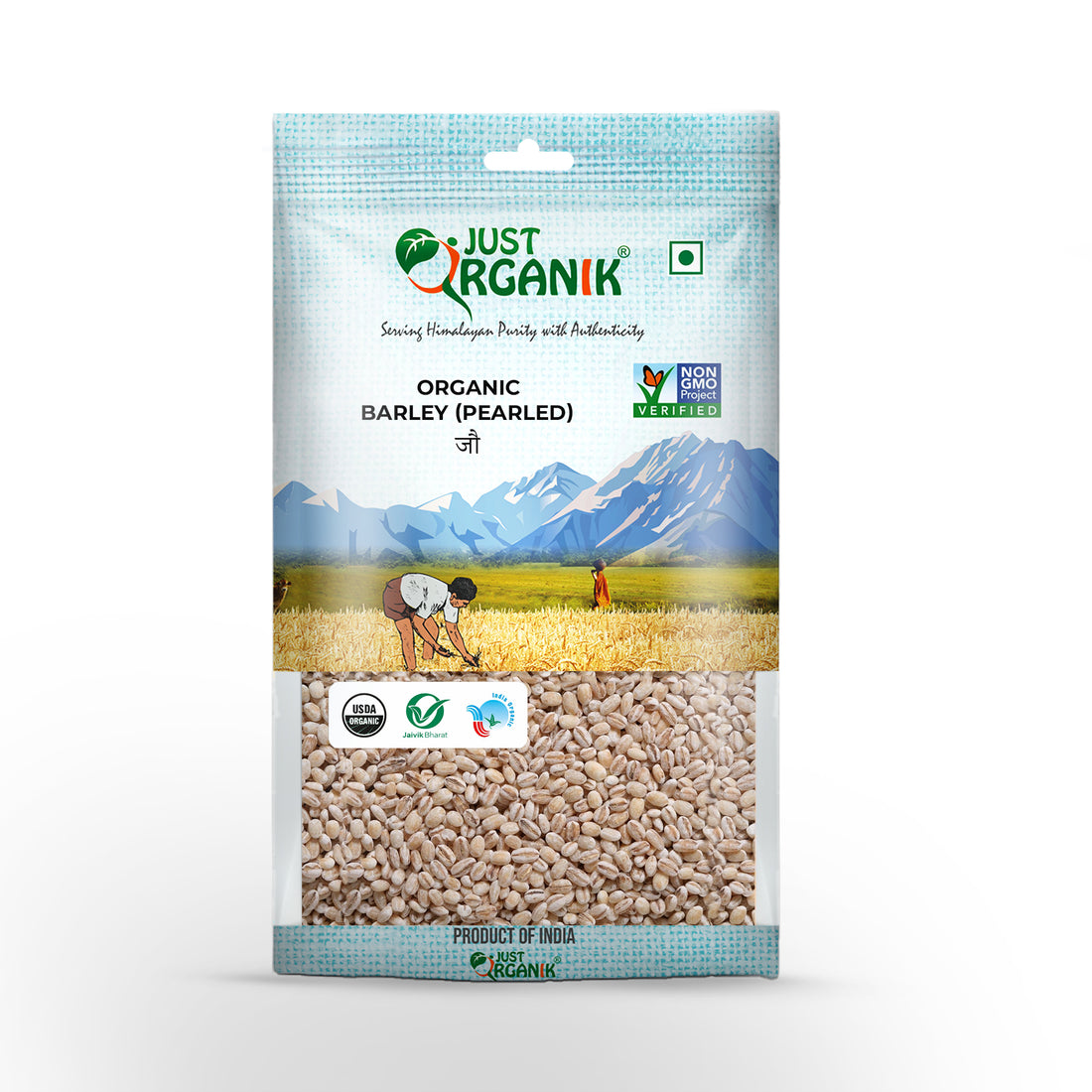 Pearled Barley (Jau) - Just Organik - 500gm