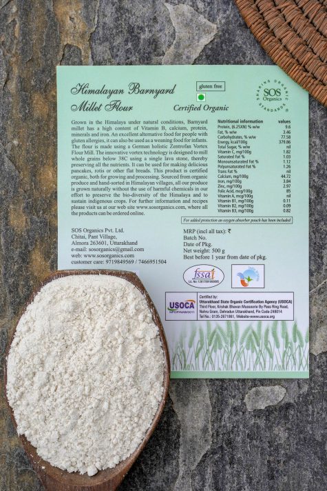 Barnyard Millet Flour – SOS Organics – 500gm