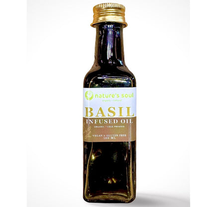 Basil Infused Oil - Fresh - Vegan &amp;amp; Gluten Free - Made with Organic Ingredients - 100ml