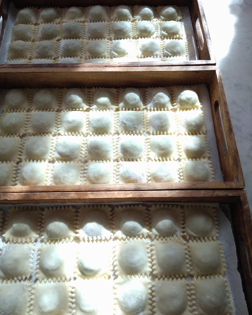 Pasta | Basil Pesto &amp; Ricotta Ravioli - Handmade - Eggless &amp;amp; No Maida - Nature&