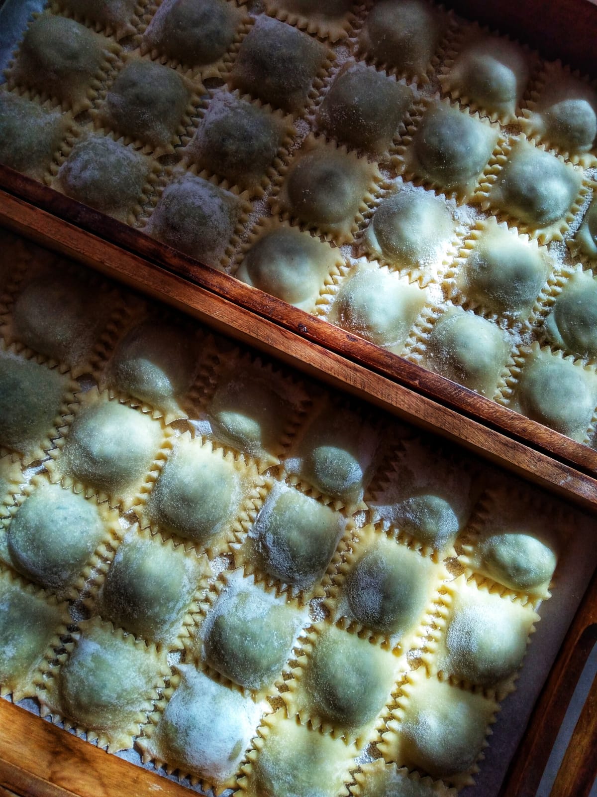 Pasta | Basil Pesto &amp; Ricotta Ravioli - Handmade - Eggless &amp; No Maida - Nature&