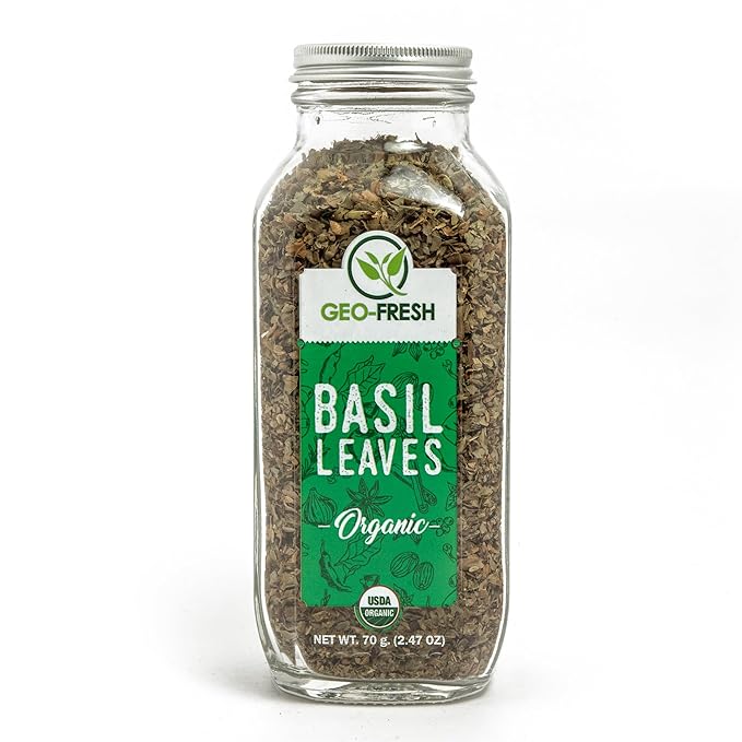 Basil Leaves | USDA Organic- 100% Organic & Premium Quality - Geo-Fresh – 70gm