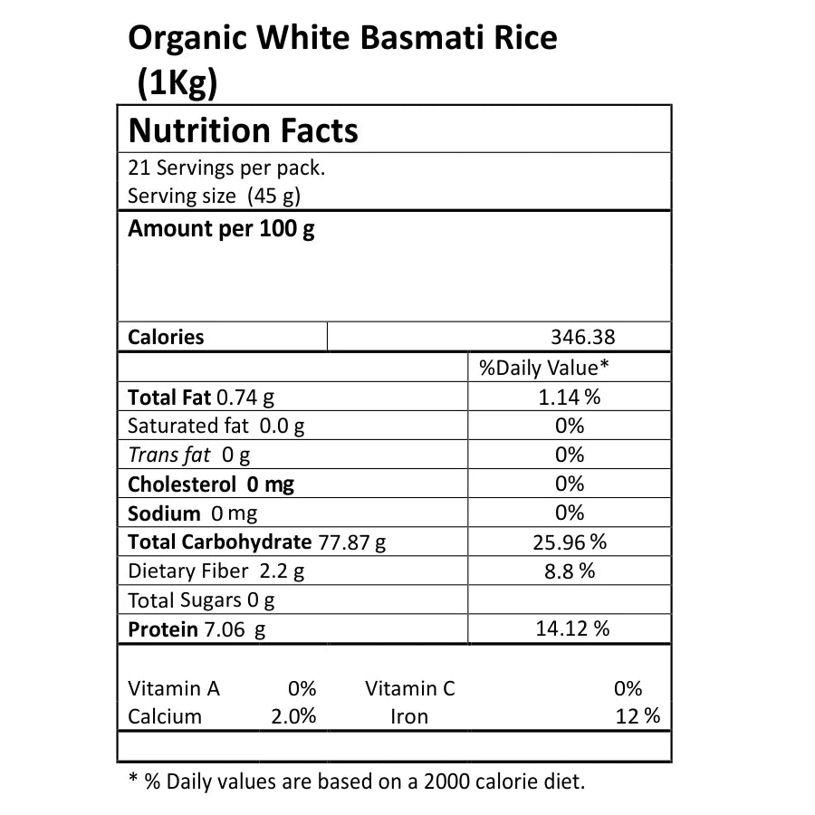 Rice | Basmati Rice - USDA Organic - Just Organik - 500gm