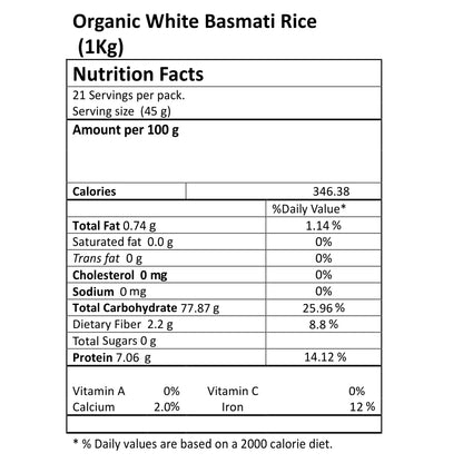 Rice | Basmati Rice - USDA Organic - Just Organik - 500gm
