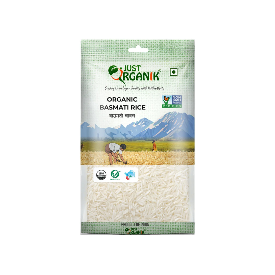 Rice | Basmati Rice - USDA Organic - Just Organik - 500gm