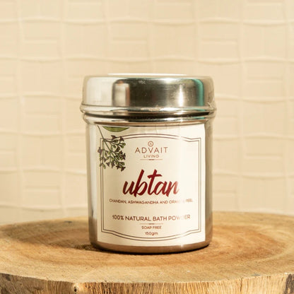 Bath Powder | Chandan, Ashwagandha And Moringa Leaf - Natural - Cruelty Free, No Added Preservatives, Soap Free &amp;amp; No Added Chemical - Advait Living - 150gm