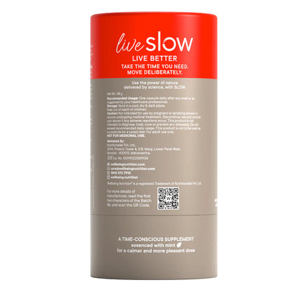 Bioactive B-Complex | Slow - B-Complex - Methylated B Vitamins with Biotin &amp; Vitamin C - Maintains Healthy Nerve Function, Promotes Heart &amp; Metabolic Health - Wellbeing Nutrition - 60 Capsules
