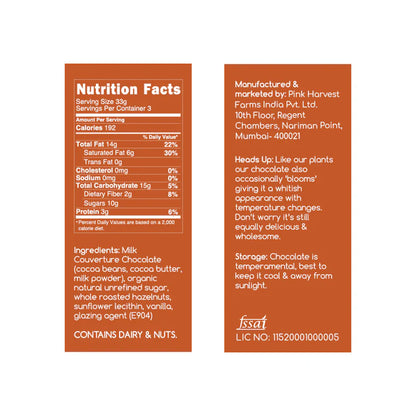 Bean To Nutters - Milk Chocolate Coated Hazelnuts - Gluten Free &amp; No Refined Sugar - Pink Harvest – 100gm