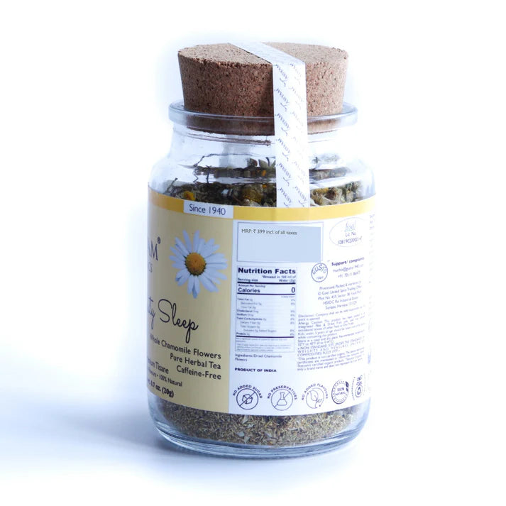 Tea | Beauty Sleep Chamomile Herbal Tea - Caffeine Free - Natural - No Artificial Flavors - Tassyam Organics - 20gm